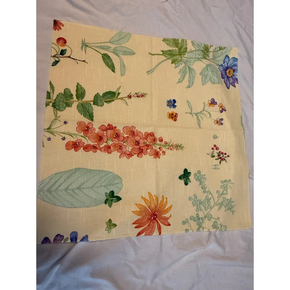 Lot of 6 yellow floral color design fabrics‎ leaves solid quality vintage new